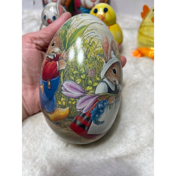 Vintage style Easter tins lot- Easter Chick, Bunny, German Rabbits, Mary Engelbr - Picture 5 of 12